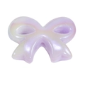 Pearlescent acrylic bow bead with iridescent purple and yellow gradient for DIY jewelry - Pearlescent / Purple