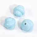 Sky blue spiral cloud charms for DIY phone chains and jewelry making accessories - Spiral Swirl Bead / Paint Light Blue