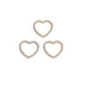 Beige twisted heart charms with woven texture for DIY jewelry and keychain making - Heart / Milk Tea