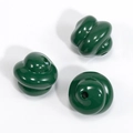 DIY jewelry making dark green spiral loose beads with high gloss finish for bracelets - Spiral Swirl Bead / Lacquered Dark Green
