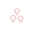Pink twisted metal ring connectors for DIY keychain and accessory making - Double Circle / Light Pink