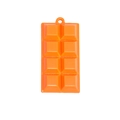 Realistic orange chocolate bar charm featuring 2x4 block texture and integrated hanging loop - Lacquered Chocolate / Orange