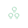 Light green twisted round ring pendant accessory for DIY jewelry and phone chains - Double Circle / Milky Green