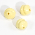 DIY jewelry making supplies with light yellow spiral resin beads for bracelets - Spiral Swirl Bead / Lacquered - Light Yellow