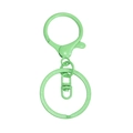 Mint green zinc alloy lobster clasp keychain set with rotating ring accessories - Spring Green