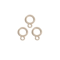 Beige spiral resin rings with small hooks for DIY jewelry and accessory making - Double Circle / Milk Tea