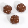 Deep brown spiral dopamine beads in shiny finish for DIY jewelry and phone chains - Spiral Swirl Bead / Painted - Dark Coffee