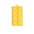 Cute bright yellow chocolate bar keychain for bags, featuring an 8-block realistic design - Lacquered Chocolate / Dark Yellow