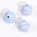 Light blue spiral ceramic beads with center hole for DIY jewelry making and crafts - Spiral Swirl Bead / Lacquered Taro Purple