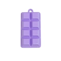 Cute purple realistic chocolate bar keychain pendant with textured rectangular pattern - Lacquered Chocolate / Purple