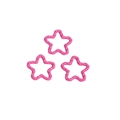 DIY rose pink star-shaped twisted metal pendants for jewelry and accessory making - Pentagram / Rose Red