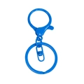 Chiusura a moschettone blu in lega di zinco con anello portachiavi per accessori fai-da-te - Blu zaffiro