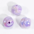 Iridescent light purple spiral-shaped craft beads for DIY jewelry and phone chains - Spiral Swirl Bead / Solid Purple