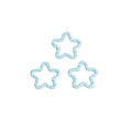 Light blue star-shaped resin charms with glossy finish for DIY phone chains and keychains - Pentagram / Aqua Blue