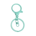 Set chiusura a moschettone verde menta opaco con anello girevole per portachiavi DIY - Smeraldo