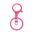 Chiusura a moschettone in lega di zinco rosa con anelli per accessori gioielli DIY - Rosso rosa