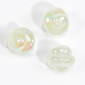 Iridescent spiral beads with pearl-like luster for DIY jewelry and crafts making - Spiral Swirl Bead / Fine Glitter Light Yellow