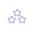 Three purple pentagram star pendant charms with twisted textures for DIY jewelry making - Pentagram / Dark Purple