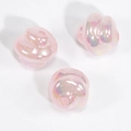 DIY iridescent pink spiral acrylic beads for handcrafted bracelets and jewelry - Spiral Swirl Bead / Glitter Pink