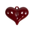 DIY hartvormige sleutelhanger in bordeauxrood glanzend voor handgemaakte kralen - Ankle Rood (Groot)