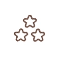 Three brown star-shaped resin charms for DIY jewelry and accessory making - Pentagram / Dark Coffee