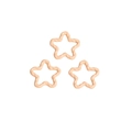 Three light pink star-shaped resin charms with wavy edges for DIY jewelry making - Pentagram / Grapefruit