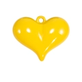 Glanzende gele hartvormige hanger voor DIY-sleutelhangers en kralenaccessoires - Geel (Groot)