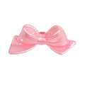 Pink pearlescent bow bead with hole for DIY jewelry making and phone chain accessories - Bow / 10 Pieces/Pack / Pearlescent Light Pink