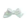 Mint green pearlescent acrylic bow bead with iridescent coating for DIY jewelry making - Bow / 10 Pieces/Pack / Pearlescent Green