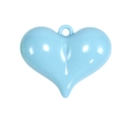 Hemelsblauwe hartvormige hars hanger voor DIY sieraden en tas accessoires decoratie - Aquablauw (Groot)