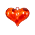 Translucent rood hartvormig hangertje met geïntegreerd ophanggat voor DIY-sleutelhangers - Transparant Rood (Groot)