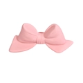 DIY accessory with pink acrylic bow bead featuring a functional center hole for jewelry - Bow / 10 Pieces/Pack / Matte-Pink