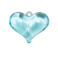 Lichtblauwe transparante hartvormige acryl bedel voor DIY-sleutelhangers maken - Transparant Blauw (Groot)
