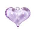 Doorschijnende paarse hartvormige hanger in acryl voor DIY handgemaakte sieraden decor - Transparant Paars (Groot)