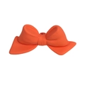 Orange bow-shaped silicone charm accessory with matte finish for DIY crafts and jewelry - Bow / 10 Pieces/Pack / Matte Orange