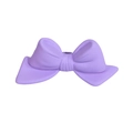 Frosted lavender purple acrylic bow tie bead for DIY jewelry and phone chain making - Bow / 10 Pieces/Pack / Matte Purple
