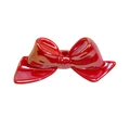 Vibrant red bow-shaped acrylic bead with a glossy finish for DIY jewelry and crafts - Bow / 10 Pieces/Pack / Solid Red