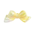 Iridescent pale yellow bow bead with mermaid luster for DIY jewelry making - Bow / 10 Pieces/Pack / Solid Yellow