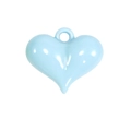 Hemelblauwe hartvormige DIY-sleutelhanger hanger met gladde spiegelafwerking - Aquablauw (Klein)