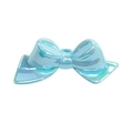 Iridescent light blue bow bead accessory with pearlescent finish for DIY jewelry - Bow / 10 Pieces/Pack / Solid Blue