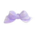 Single purple iridescent acrylic bow bead with pearl luster for DIY jewelry making - Bow / 10 Pieces/Pack / Solid Purple