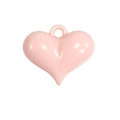 Roze hartvormige kralenhanger met glanzende afwerking voor DIY-sleutelhangers en tassen - Lichtroze (Klein)