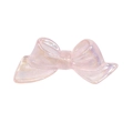 Pink glittery acrylic bow bead with iridescent shimmer for DIY jewelry making - Bow / 10 Pieces/Pack / Glitter Pink