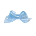 Glittery light blue bow resin charm with pearlescent finish for DIY jewelry crafts - Bow / 10 Pieces/Pack / Glitter Light Blue