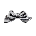 Polished silver metal bow charm for DIY jewelry making and handmade accessories - Bow / 10 Pieces/Pack / Silver