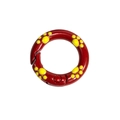 Anillo de resorte rojo 24mm con huellas de gato para llaveros DIY y manualidades - 20mm / Rojo - Pata Amarilla