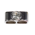 Silberner Acryl-Schuhclip-Schieber mit funkelndem Diamanten für DIY-Schmuck und Bänder - Doppelsteuerung / Weiß K/Silber