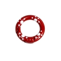 Hebilla de anillo de resorte roja con puntos blancos para joyas y llaveros - 20mm / Rojo - Pata Blanca