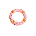 Cierre de anillo de resorte rosa claro con pata de gato para llaveros y bolsos DIY - 20mm / Rosa Pálido - Pata Naranja