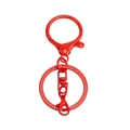 Rode gelakte metalen kreeftsluitingen met platte ring voor DIY sleutelhanger accessoires - Rood